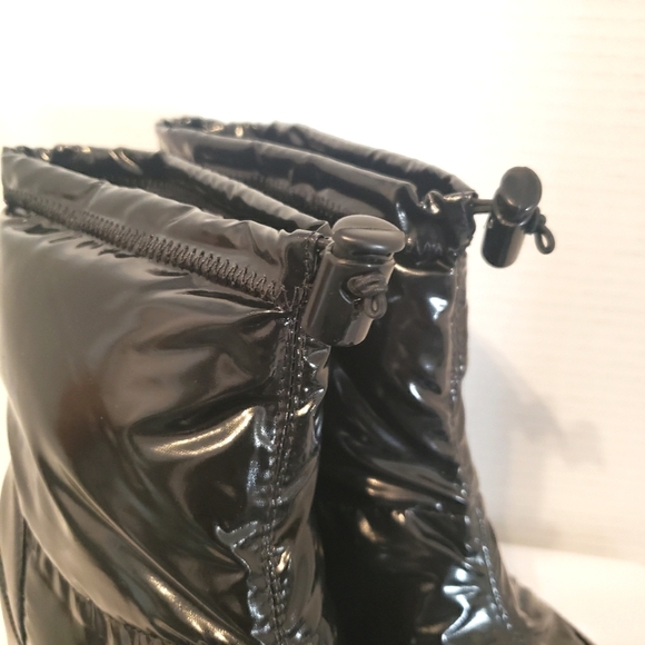 Schutz Joseane Boots in Shiny Black Nylon Size 7B - Picture 8 of 15